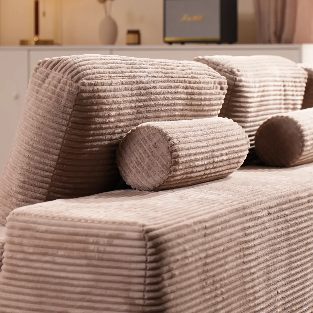 【3 Upgraded Cushions in a Box】【Only Cushions Not Sofa】Ovios Back Cushion Couch of Accessories 104" L-Shape Modular Couch No Assembly Required , High R