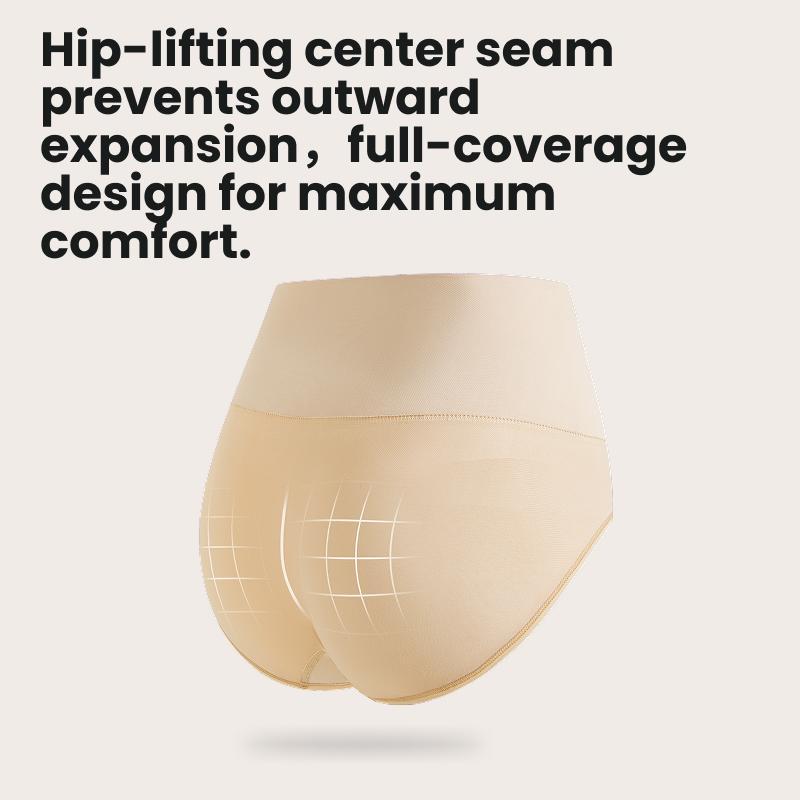 BodyTips 2PCS Spandex High Waisted Panty Light Tummy Control Double Waistband No Rolling Seamless Comfort Full Coverage Design Smooth Fit Underwear Popular Shaping Panties Versatile Briefs For Daily Wear Work Office Home Lounge Casual Outfit All Day Use