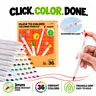 Jar Melo Click Mechanical Colored Pencils - Art Supplies for Kids Ages 3+, 3mm Break-Resistant Retractable Leads, Anti-Roll Design Grip, Smooth Layering, No Sharpening, Erasable No-Mess, Prevents Damage, Fosters Confidence, Back to School Classroom Prizes