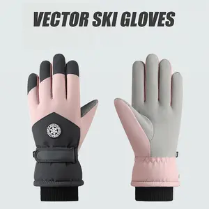 Winter Warm Fleece Men's and Women's Ski Gloves Women's Riding Fleece Split Gloves