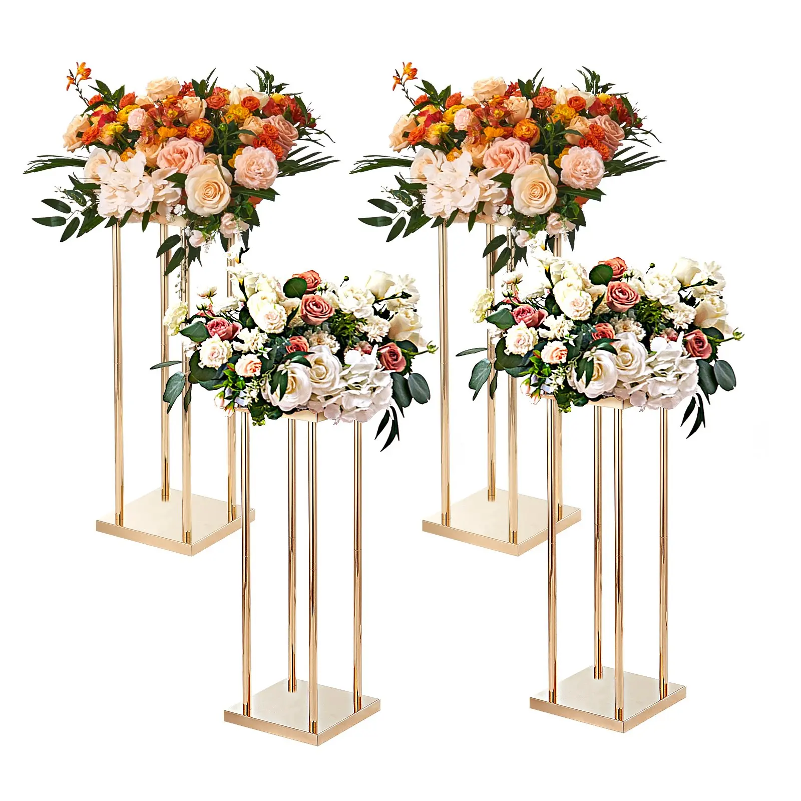 4PCS - 31.5inch High - Metal Column + Shelves