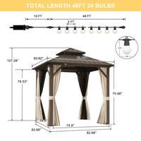 8' × 8' with 24 Lights