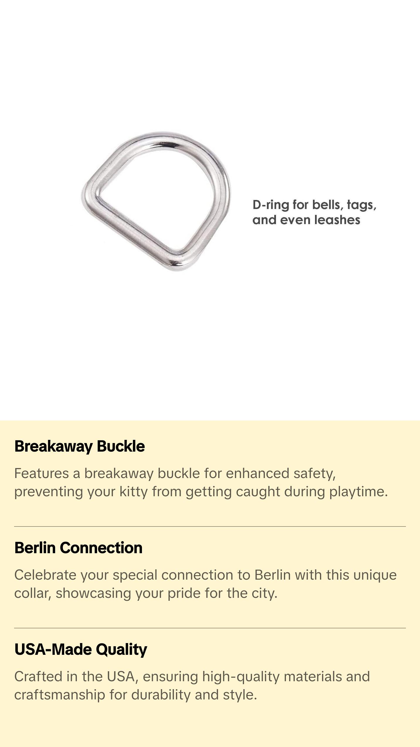 Berlin Cat Collar | Great For National Holidays, Festivals, Parades, Sporting Events, Pride Events