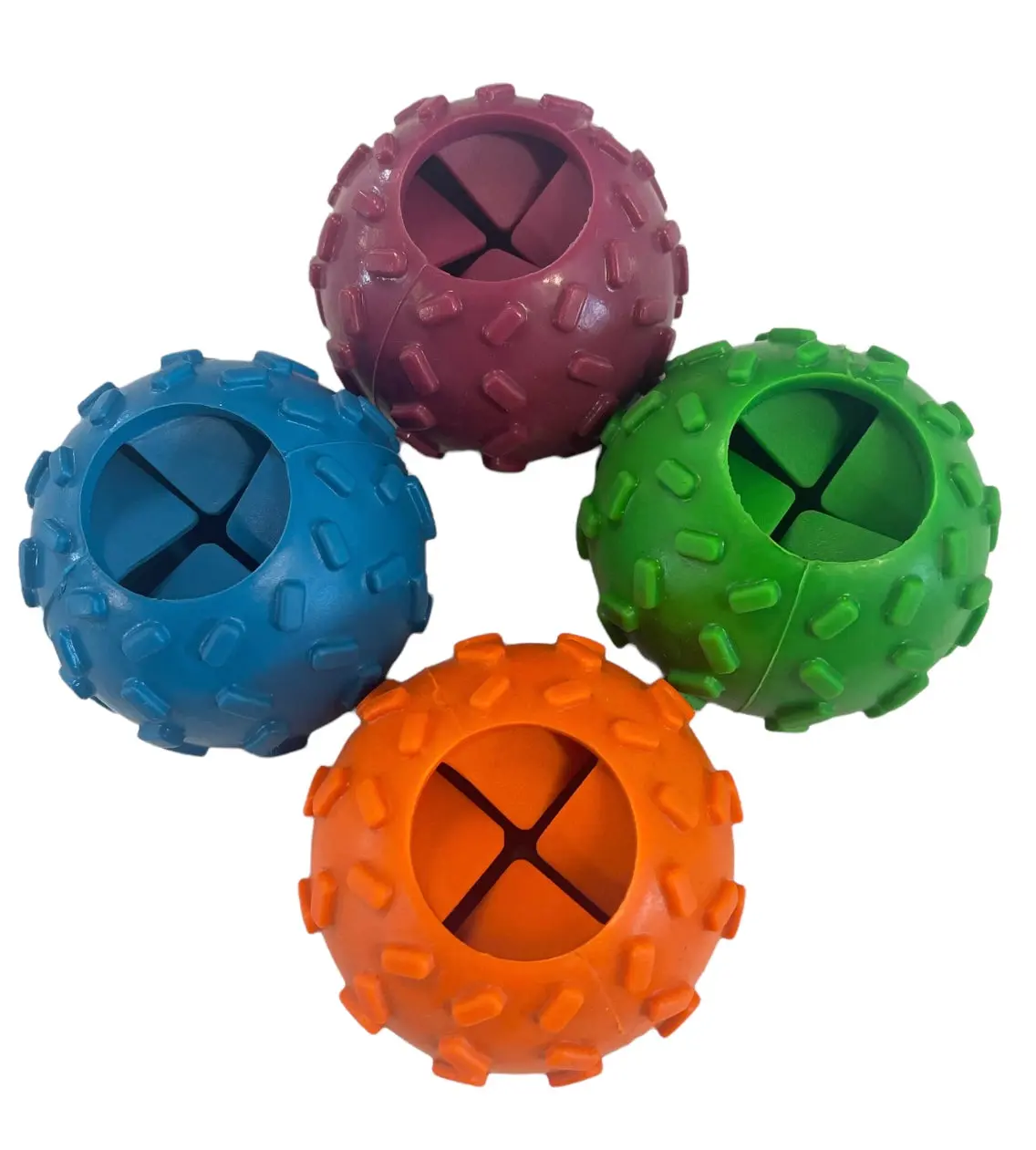 Challenging Treat-Dispensing Balls 4 Pack for Pigs Piglets Dogs Rabbits Cats and other Small Animals – Mental Stimulation and Playtime Fun