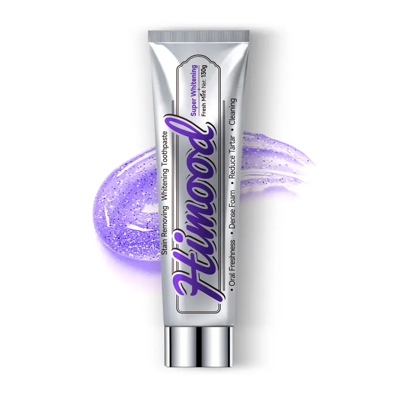 Himood Whitening Toothpaste (130g) - Adult Luxurious Oral Care, Minerals Micro-Polishing Crystals for Stain Removal, Deep Cleansing, Color Correction, Cool Mint for Fresh Breath, Gum Protection, Teeth Whitening & Bright Smile Daily Use