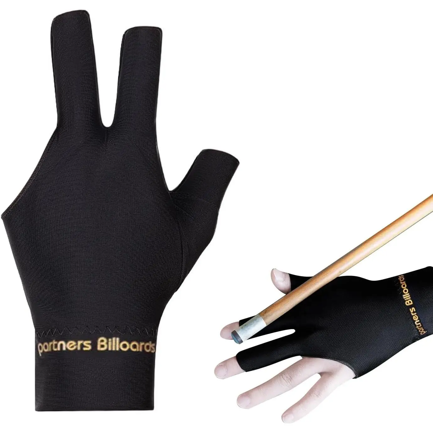 Pool Glove Left Hand 3 Finger Billiards Glove Elastic Breathable Pool Gloves Billiard Glove Billiard Gloves Cue  Glove for Women Men 2 count