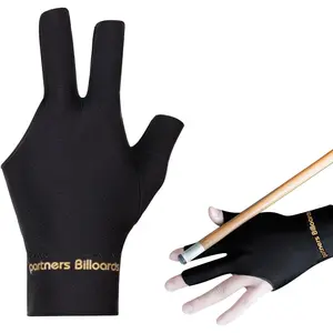 Pool Glove Left Hand 3 Finger Billiards Glove Elastic Breathable Pool Gloves Billiard Glove Billiard Gloves Cue  Glove for Women Men 2 count