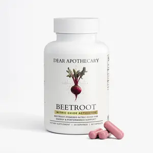 Organic Beetroot Capsules – 1300mg per Serving | Dear Apothecary Beetroot | Beta vulgaris Root Powder for Energy, Endurance, Blood Flow & Heart Support | Plant-Based Nitric Oxide Booster | Vegan, Non-GMO, 60 Capsules