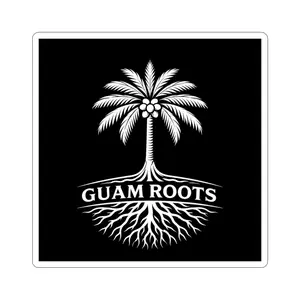 Guam Roots Coconut Tree Sticker | 671 Island Pride | Waterproof Vinyl Decal