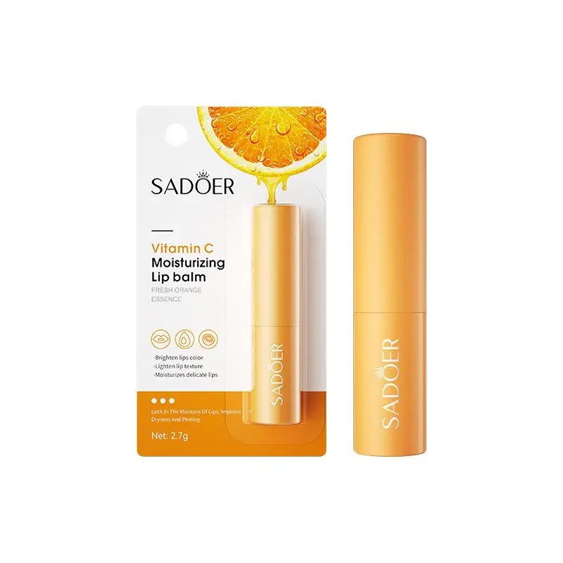 Vitamin C Hydrating Lip Balm, Smooth Hydrate Lips, Moisturizing Juicy Lip Balm, Lip Moisturizer for Dry Cracks, Glossy Lip Glaze Stick Plumping Lip Gloss