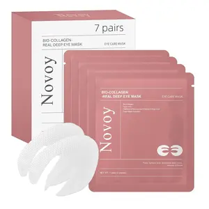 Bio-Collagen Real Deep Eye Patches 7 Pairs 6-in-1 Retinol Overnight Eye Patches for Dark Circles Puffiness & Wrinkles 2% Caffeine Hyaluronic Niacinamide Korean Popular Eye Mask
