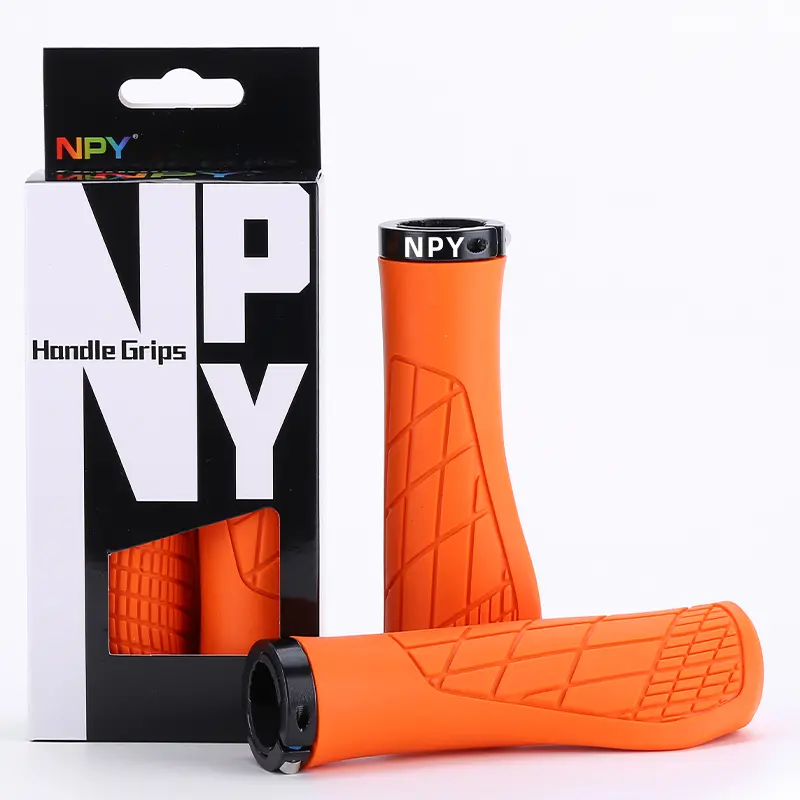 NPY rubber grips mountain bike meat ball grip lockable non-slip shock absorbing folding bike riding handlebars bicycle