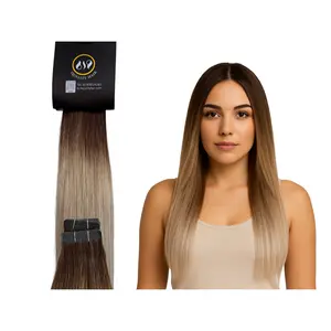 Chocolate Brown with Ash Tape-In Extensions