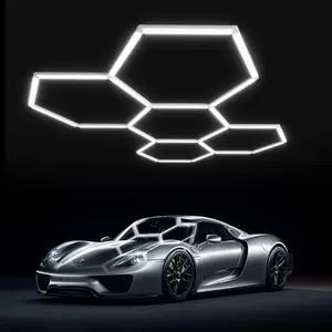 Hexagon LED Garage Lights, 7W 21840LM Honeycomb Ceiling Light, 25 Pack  Detailing Shop Lighting for Garage Gym  Wall Warehouse Workshop Basement Wash Room Super Market Office etc.