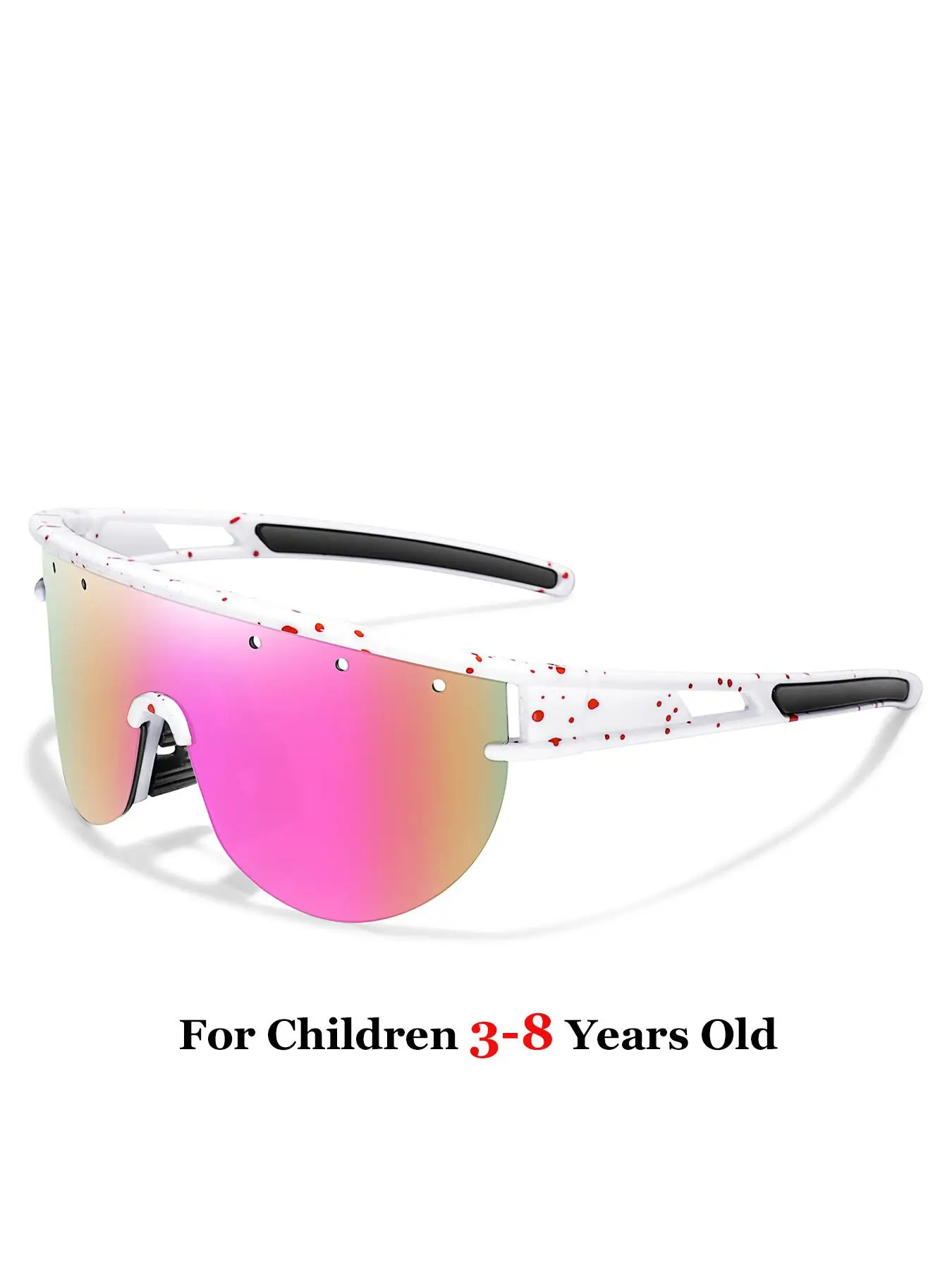 Unisex Fashionable Polka Dot Pattern Sunglasses, Outdoor Sports Sunglasses, Fashion Accessories for Boys & Girls