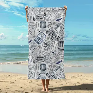 Sardine Beach Towel Coastal Nautical Summer Gift