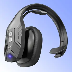 DH10 Wireless Trucker Bluetooth Headset with Noise-Canceling Mic & Electronic Earbud for Clear Communication Comfortable Fit Volume Control Stereo Headphones