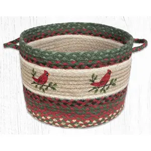 Capitol Importing  13 x 9 in. UBP-25 Holly Cardinal Printed Utility Basket