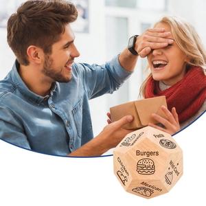 2/1Pcs Date Night Food Dice for Couples - Wooden Decision Dice with 12 Food Choices - Perfect for Anniversary, Birthday Gifts, Funny and Durable Gift for Him and Her 2/1Pcs Date Night Food Dice for Couples - Wooden Decision Dice with 12 Food Choices - Perfect for Anniversary, Birthday Gifts, Funny and Durable Gift for Him and Her