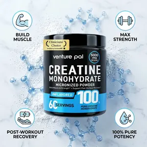 Venture Pal 100% Pure Micronized Creatine Monohydrate Powder | Vegan & Keto Clean Pre-Workout for Women & Men - 5g per Serving (60 Servings)