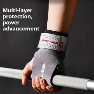 Fitness Gloves with Wrist Guard and Cowhide Palm Guard for Weightlifting Pull - up Deadpull for Men and Women Sports Coated Cast Iron Hex Dumbbells with Diamond Knur Grip Copper for Fitness