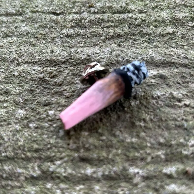 Sweetchibababy Handmade Pink Roach Pin with Butterfly Clasp Unique Design Accessory