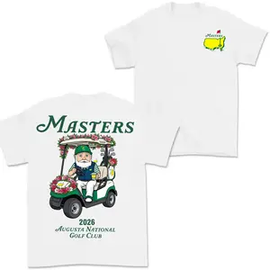 Masters Golf 2026 T-Shirt – Augusta National Gnome Golf Cart Graphic, Tournament Fan Shirt, Vintage Golf Lover Gift