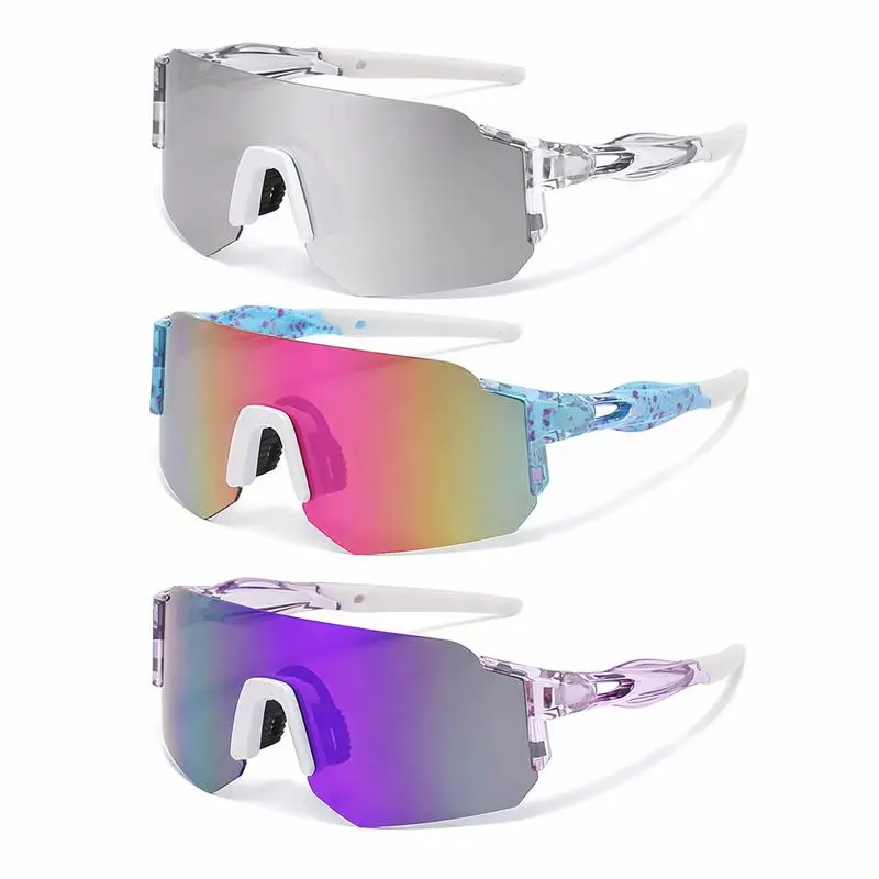 Cycling glasses, vibrant colors, integrated film, windproof, UV protection, suitable for outdoor sports. Cycling glasses, vibrant colors, integrated film, windproof, UV protection, suitable for outdoor sports.