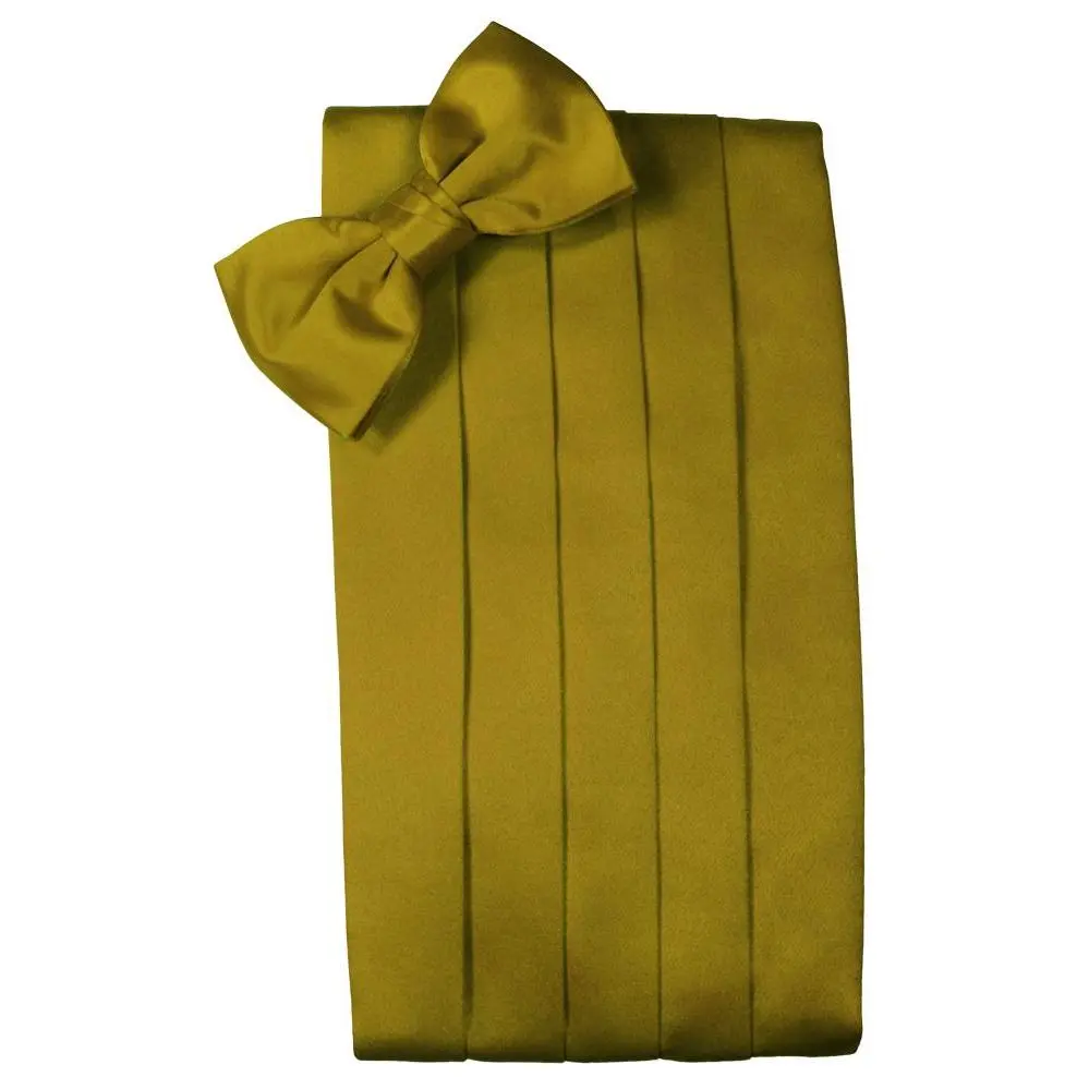 New Gold Luxury Satin Cummerbund