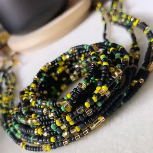 Jamaican Me Crazy Handcrafted Waist Bead - Tie On Strand