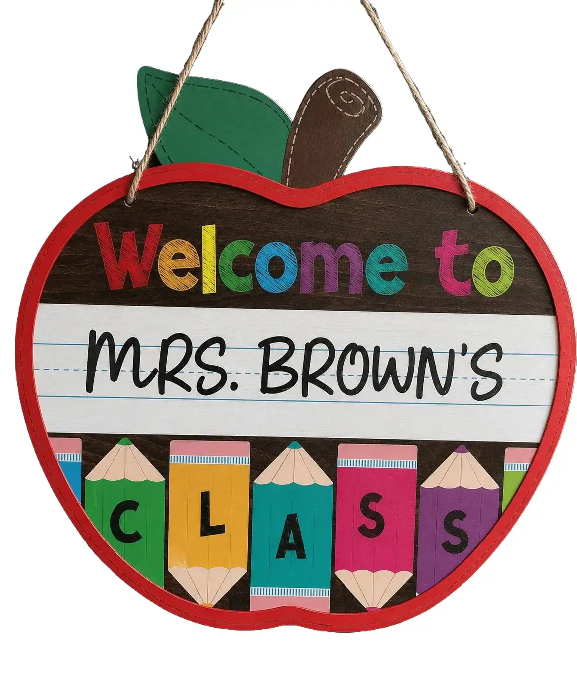 Personalized Welcome Sign for Classroom Door, Teacher Name Sign, Welcome to Our Classroom Door Decor, Back to School Teacher Door Decoration, Classroom Supplies