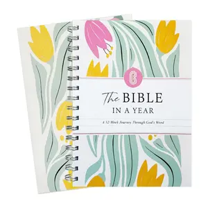 Women's Bible Study Guide, Elegant Floral Design, Soft Colors, Spiral Binding, Daily Prayer & Meditation Journal, Perfect Gift, Office Stationery Supplies