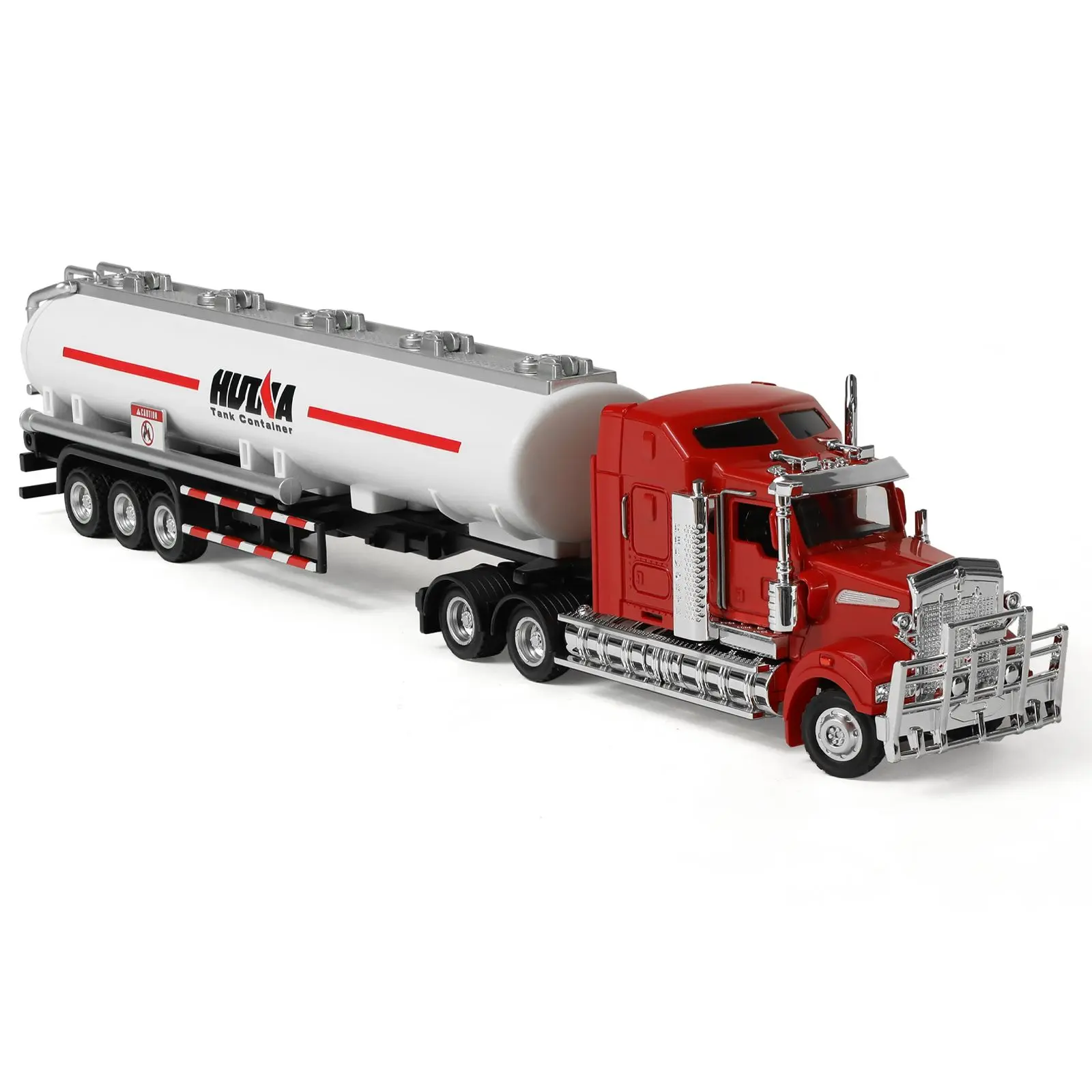 1/50 Scale Diecast Kenworth W900 Tank Truck Toy, Metal Semi Truck with Diecast Wheels, Realistic Scale Model for Ages 12+, Collecting Gift for Boys & Adult Model Car Collectors Flatbed Semi Truck