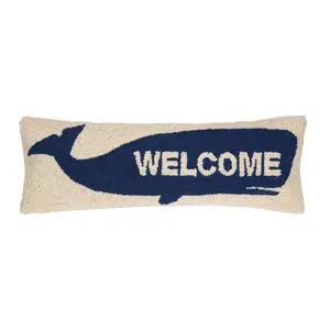 Welcome Whale Hook Pillow
