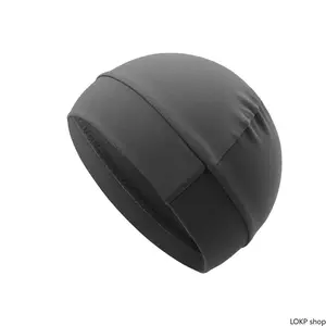 Unisex Plain Polyamide Skull Cap - Stretchy 1-Size Fitted Beanie, Machine Washable, Ideal for Biking Helmet Liner, Spring-Summer Sports, for Male & Female