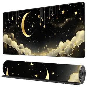 BHJLAXR Starry Sky Pattern Mouse Pad, 1 Count Rectangle Gaming Mouse Pad, Anti-slip Large Mouse Mat with Stitching Edges, Computer Keyboard Mat, Desk Mat for Home Office