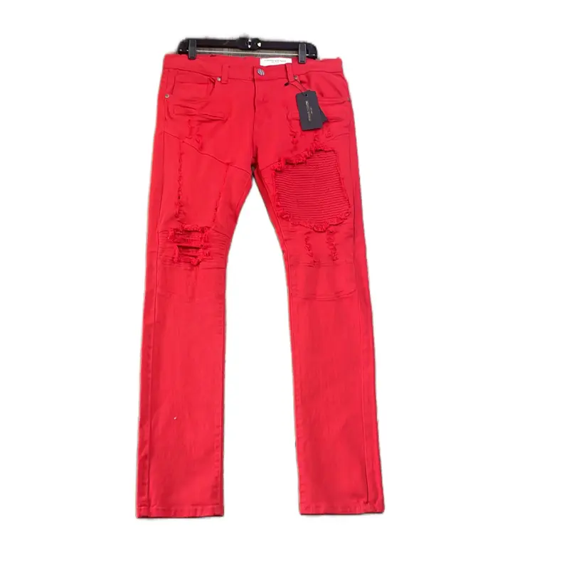 Fwrd Red Men's Jeans - Casual Style, Comfortable Fit, Suitable for Streetwear, Versatile Design - Menswear Slim