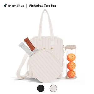 Pickleball Bag for Women Men with Paddle Cover Pocket Tote Bag Sport Backpack External Ball Bag and Adjustable Shoulder Strap Fence Hook,Ideal Pickleball Gift