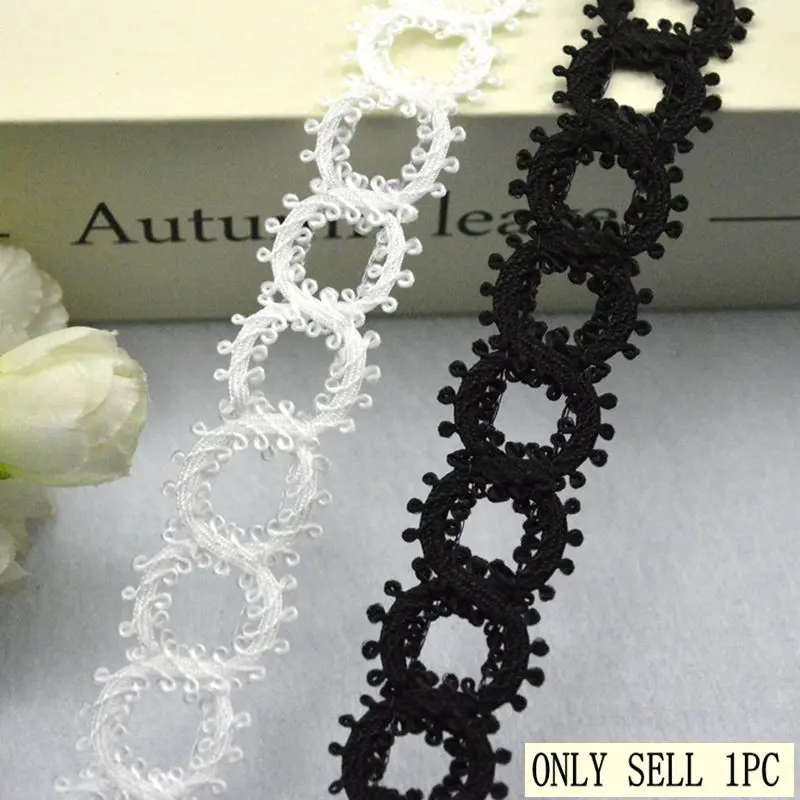 5meters/16.4ft New Lace Trim Pack, DIY Dress Curtain Lace Fabric, Dual Ear 8-Shape Lace, Clothing Accessories, Fashion Craft Supplies, Lace Strip