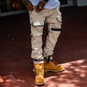Strapped Up Slim Denim Jeans Sand