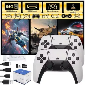 Wireless Retro Gaming Console with Dual Controllers, over 20,000 Games & 23 Emulators, 4K HD Output, 64GB Memory, Plug-And-Play TV Gamepad