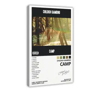 Childish Poster Gambino Camp Album Cover,Painting Print Gift,Artistic Posters,Room Wall Photo Decoration,Ornaments Decoration. Colorful Illustrations