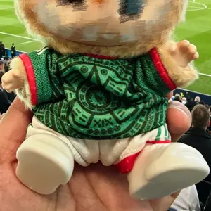 Breathable Soccer Mesh Sports Wear, 15-17cm Cotton Doll, Labubu Compatible, Healing Transformation Accessory, Mini Soccer