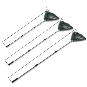 Retractable Fly Fishing Net Lightweight Pole Triangle Net ABS Handle