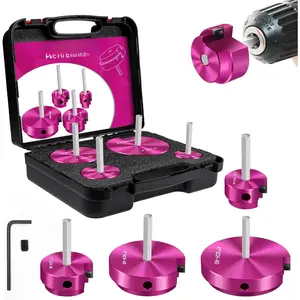 4 count PVC Reamer Kit,Fitting Saver PVC Pipe Reamer Socket Saver Set for Plumbing,Includes 1-1/2 Inch 2 Inch 3 Inch 4 Inch,Plastic Pipe Reamers Tool Kit for Sch.40 CPVC ABS Fittings,Fit for 1/2" Drills