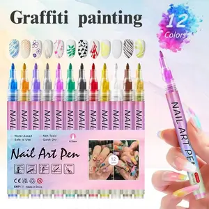Large Capacity Acrylic Nail Art Marker Pen, Professional Manicure Tool, DIY Nail Design Pen, Perfect Gift for Women