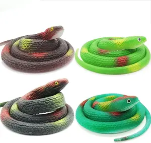 Rubber Snakes to Keep Birds Away,4 Pieces 29 Inch Realistic Rubber Snakes, Pranks, Halloween Decoration, Fake Snake for Garden Props to Scare Birds, Squirrels, Mice