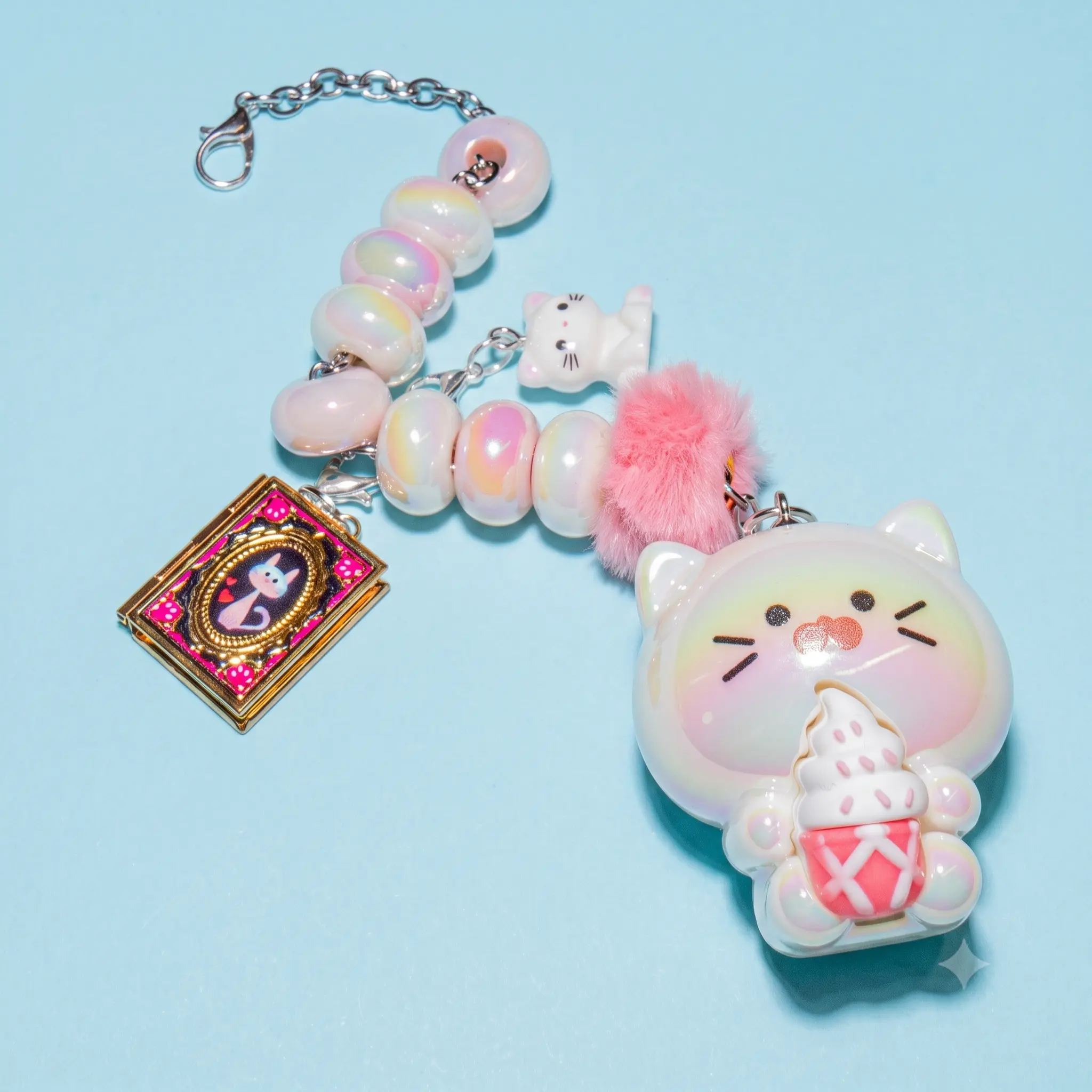 DIY Charm Kit in White Cat
