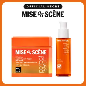 [LIVE EXCLUSIVE] Perfect Serum Original Repair Duo|Mise En Scène|Perfect for Damaged Hair, Glossy Shine|Hair Serum (2.70 fl oz) & Hair Mask (6.34 oz)