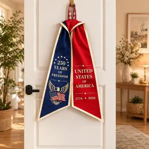 USA 250th Anniversary Wreath Sash, Patriotic Door Sash 1776–2026, American Independence Front Door Decor, Home Gift Sash, Independence Day